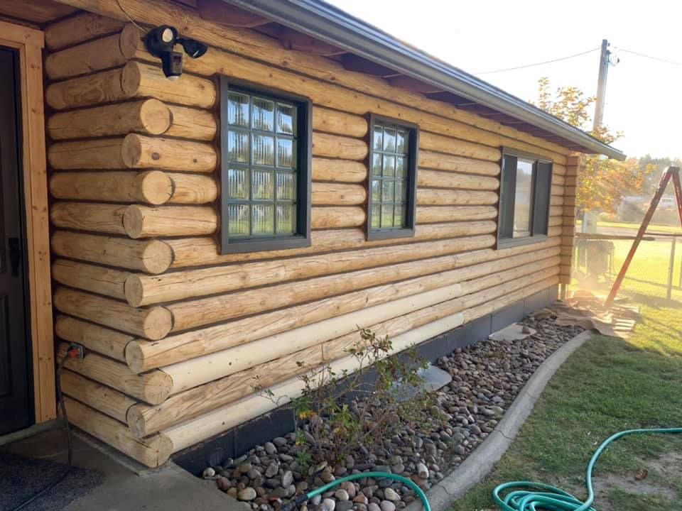 Staining for True Blue Logworks LLC in Corvallis, MT