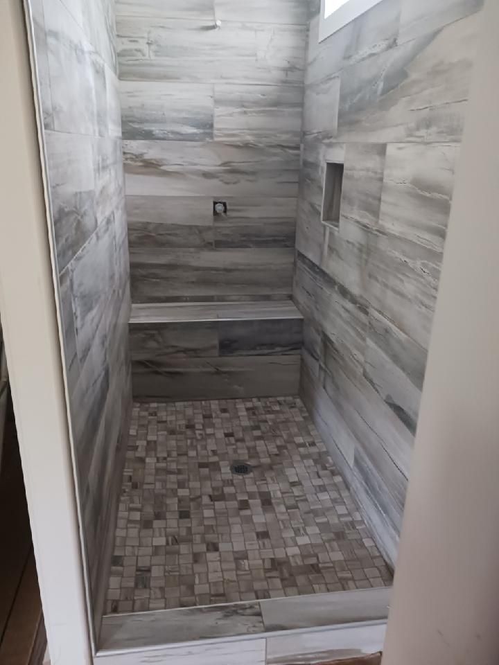 Tile,shower and floor installation for jeo painting llc in Huntsville, AL