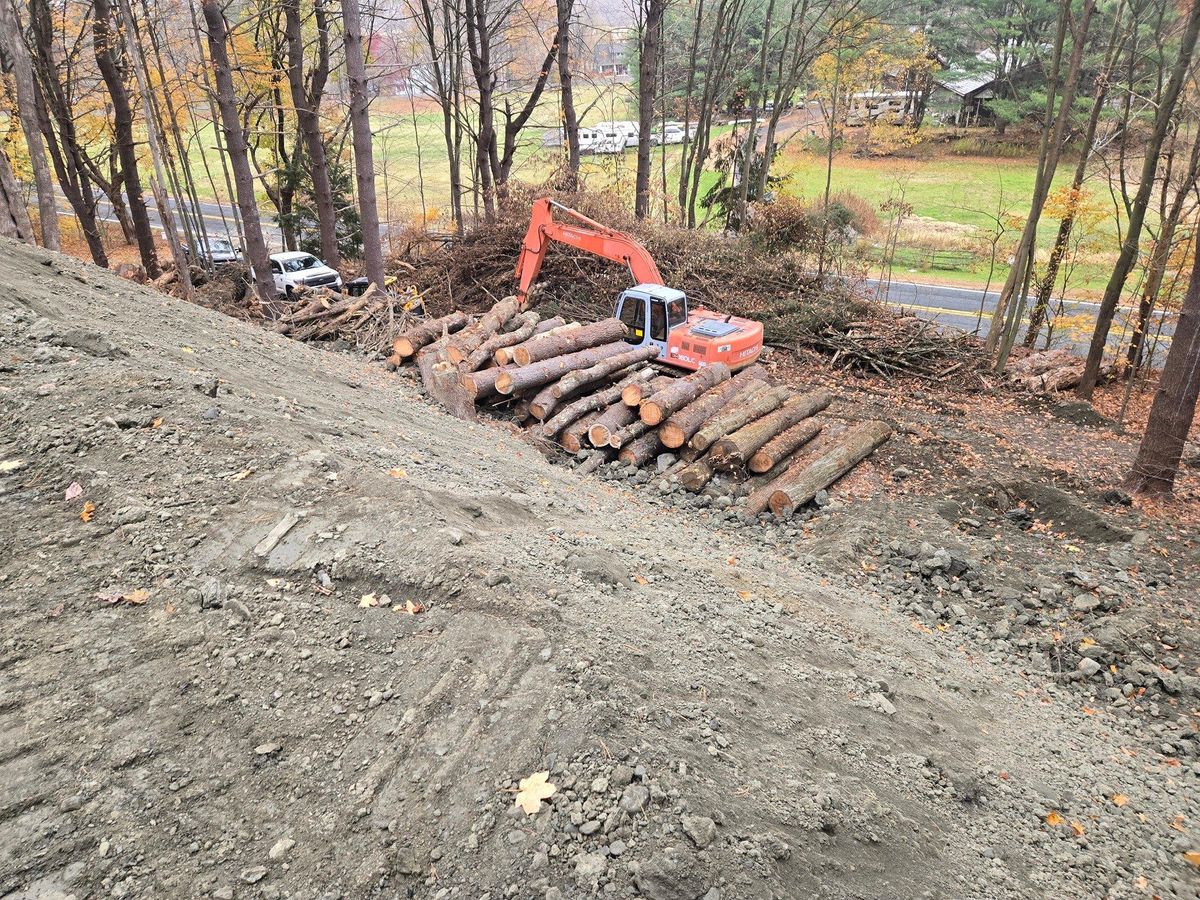 Site Preparation for MJS Excavating in Hardwick, MA