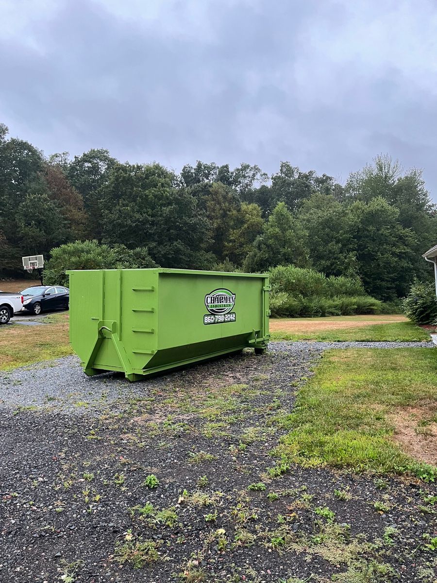 Twenty Yard Dumpster Rental for Chapman Industries LLC in Ellington, CT