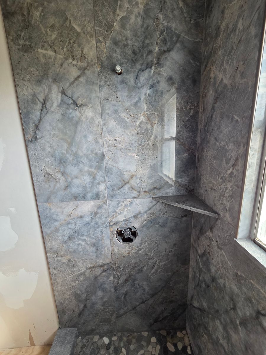 Tile Shower for D&J Custom Floors in Nederland, TX