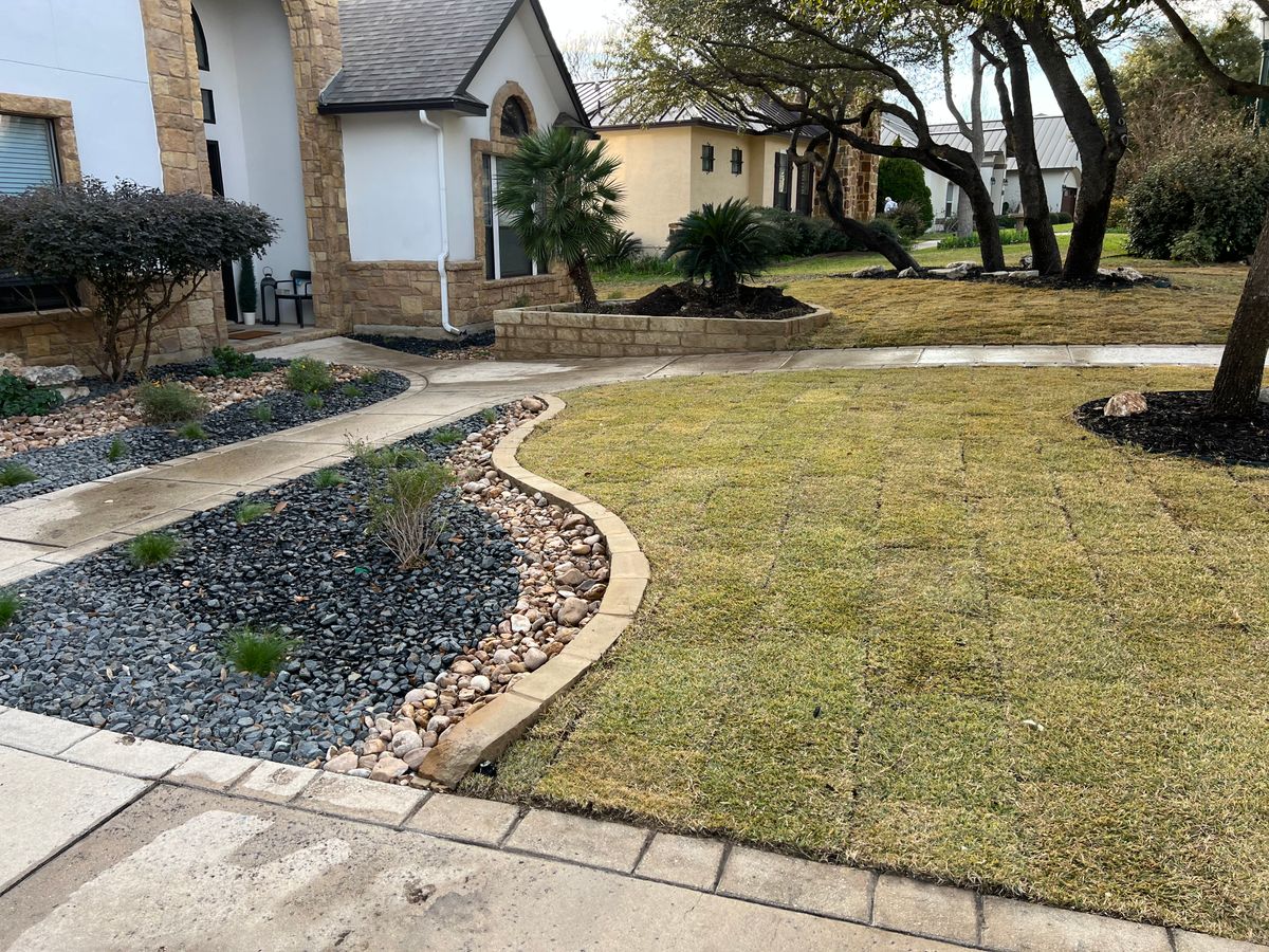 Mulch Installation for DR Landscape in San Antonio, TX