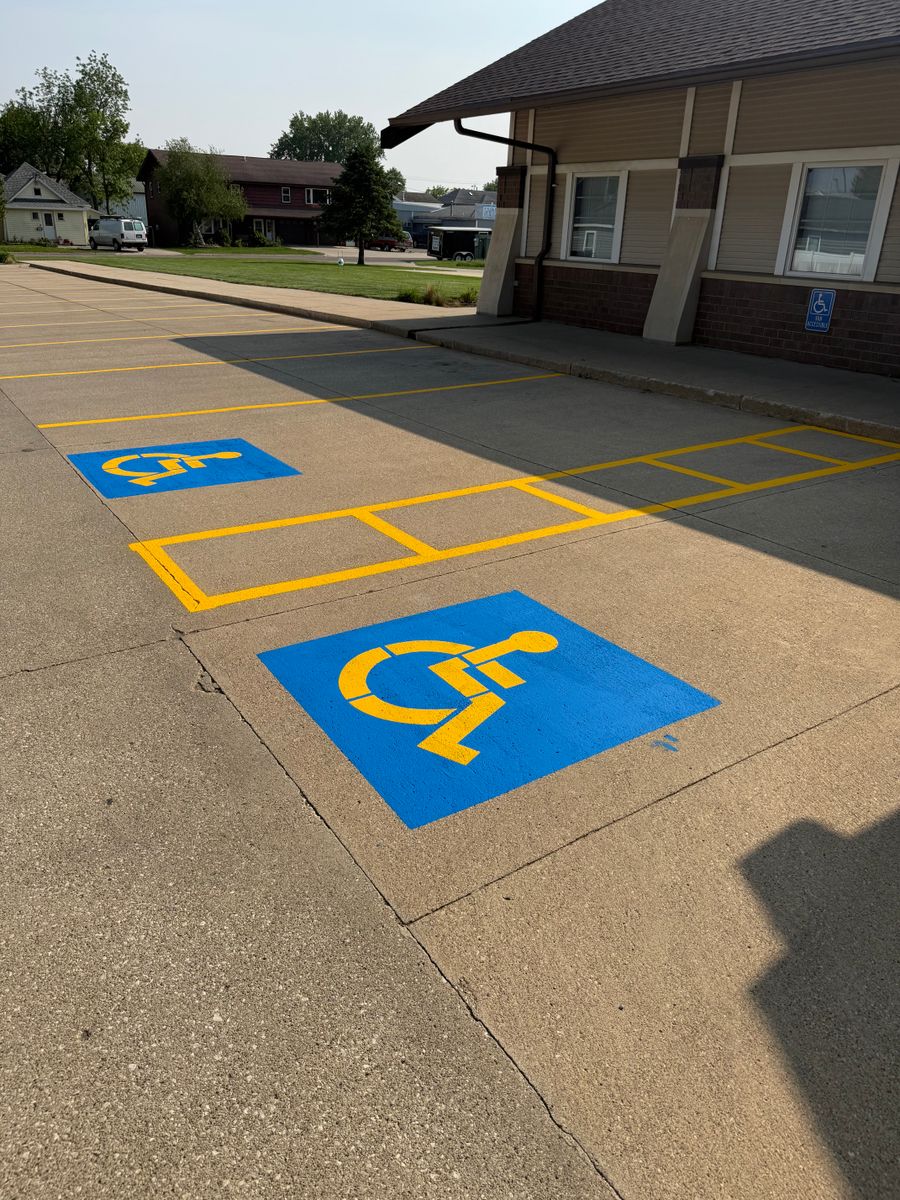 Line Striping for Midwest Line Striping LLC in Spirit Lake, IA