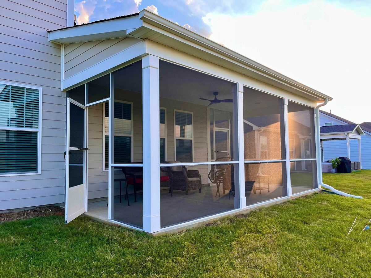 Screen Porch Design and Installation for Cool Hand Home Improvements in Spartanburg, SC