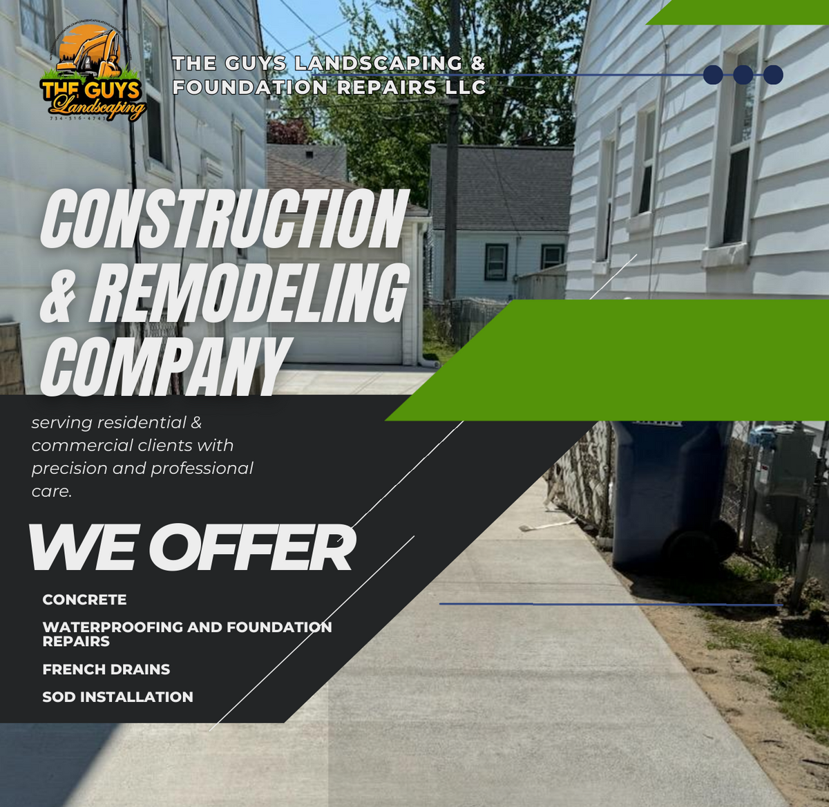 Concrete for The Guys Landscaping & Foundation Repairs LLC in Trenton, MI