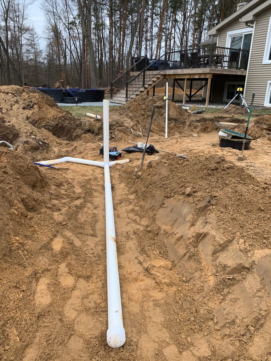 Trenching for Palmer Property Services in Middleville, MI