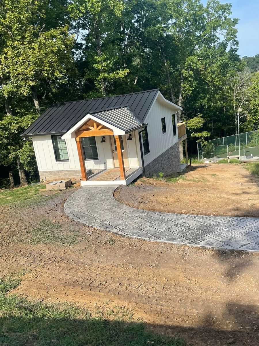 Stamped Concrete Installation for Mangrum’s Concrete in Franklin, TN