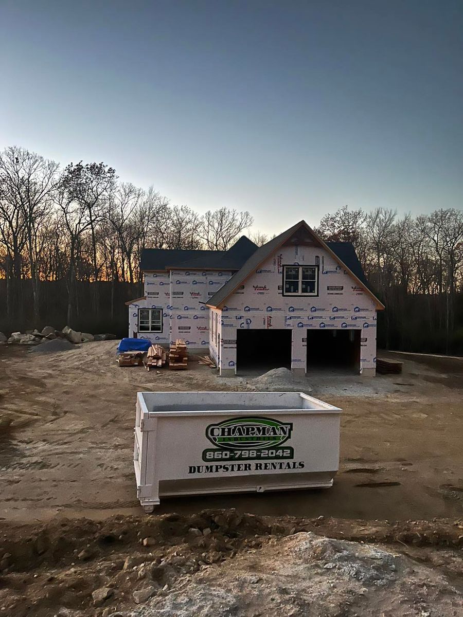 Ten Yard Dumpster Rental for Chapman Industries LLC in Ellington, CT