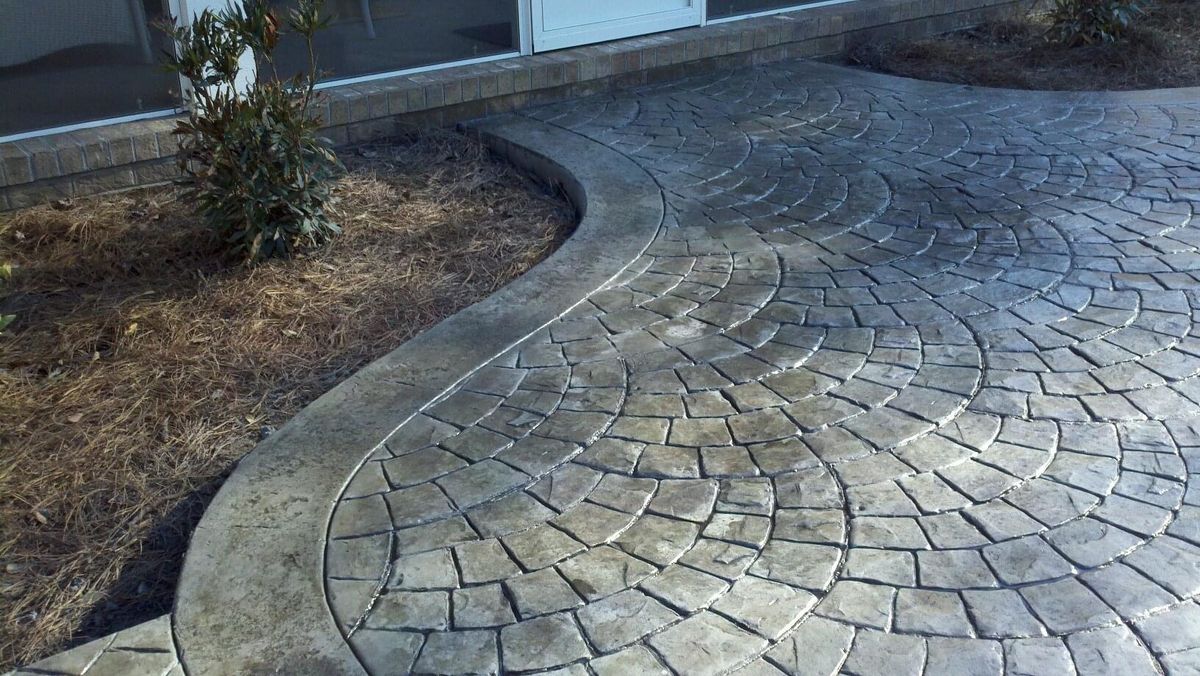 Stamped Concrete for Rock Solid Custom Concrete in Wilmington, NC