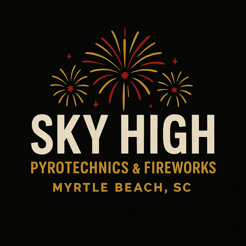 About Sky High Pyrotechnics & Fireworks for Sky High Pyrotechnics & Fireworks Serving South Carolina, Georgia and Delaware. Wedding fireworks display company, Fourth of July fireworks display, gender reveal fireworks display, near me, Myrtle Beach Charleston Horry County Georgetown County. in Horry County, SC