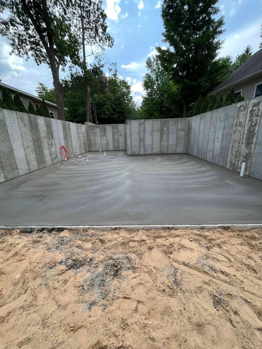 Foundations for JR Concrete in Cadillac, MI