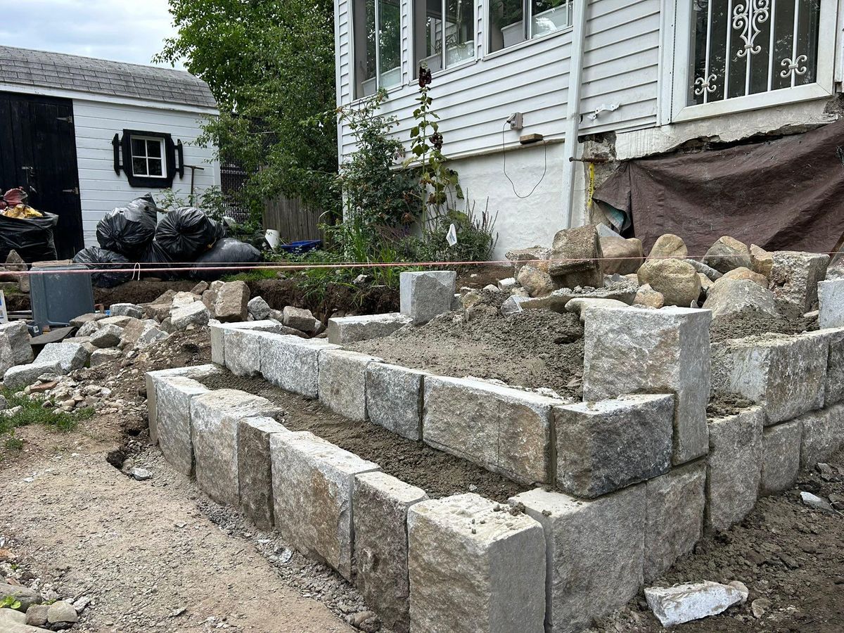 Retaining Wall Construction for D.S. Landscaping & Construction in Lynn, MA