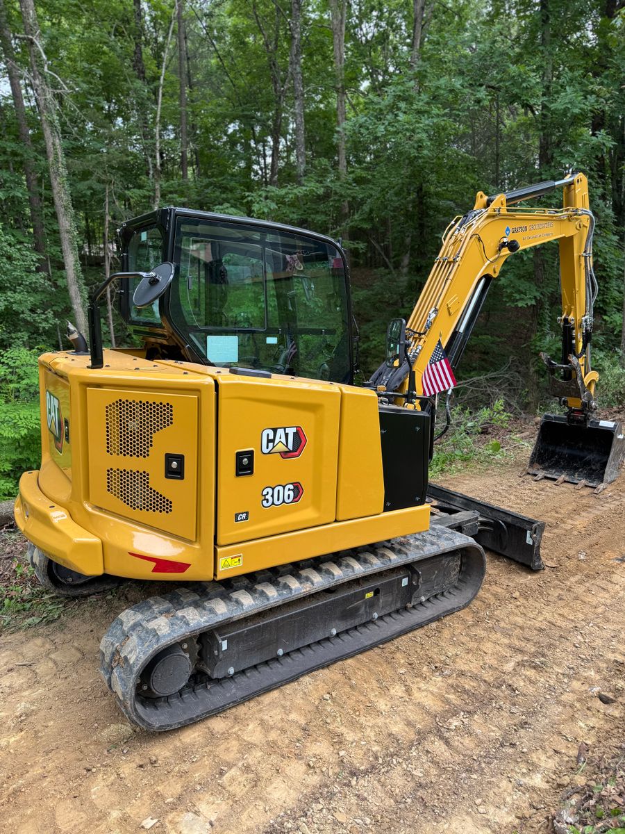 Site Preparation for Grayson Groundworks in Sevierville, TN
