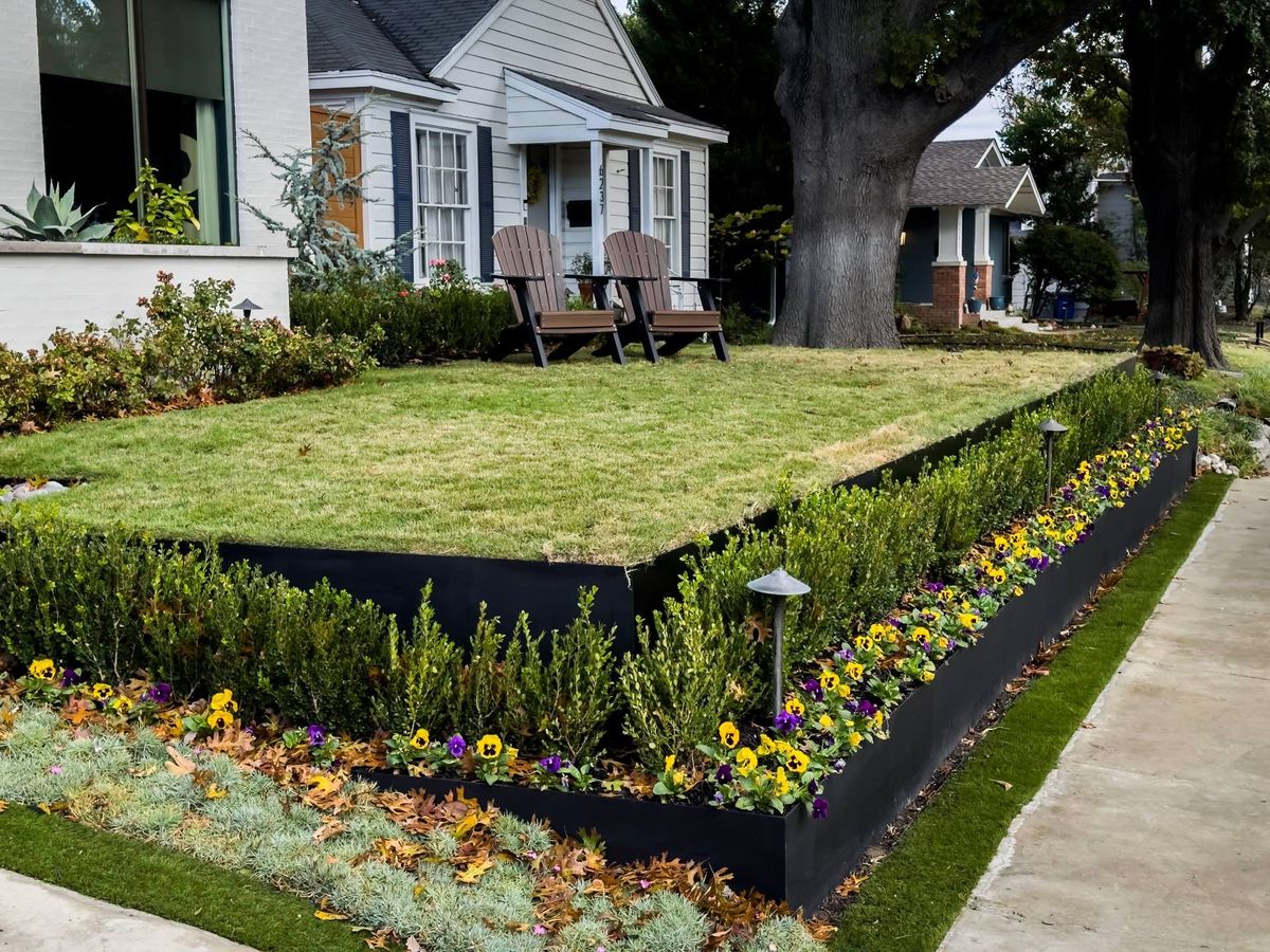 Synthetic Turf & Sod Installation for Walker Custom Exteriors in Dallas, TX