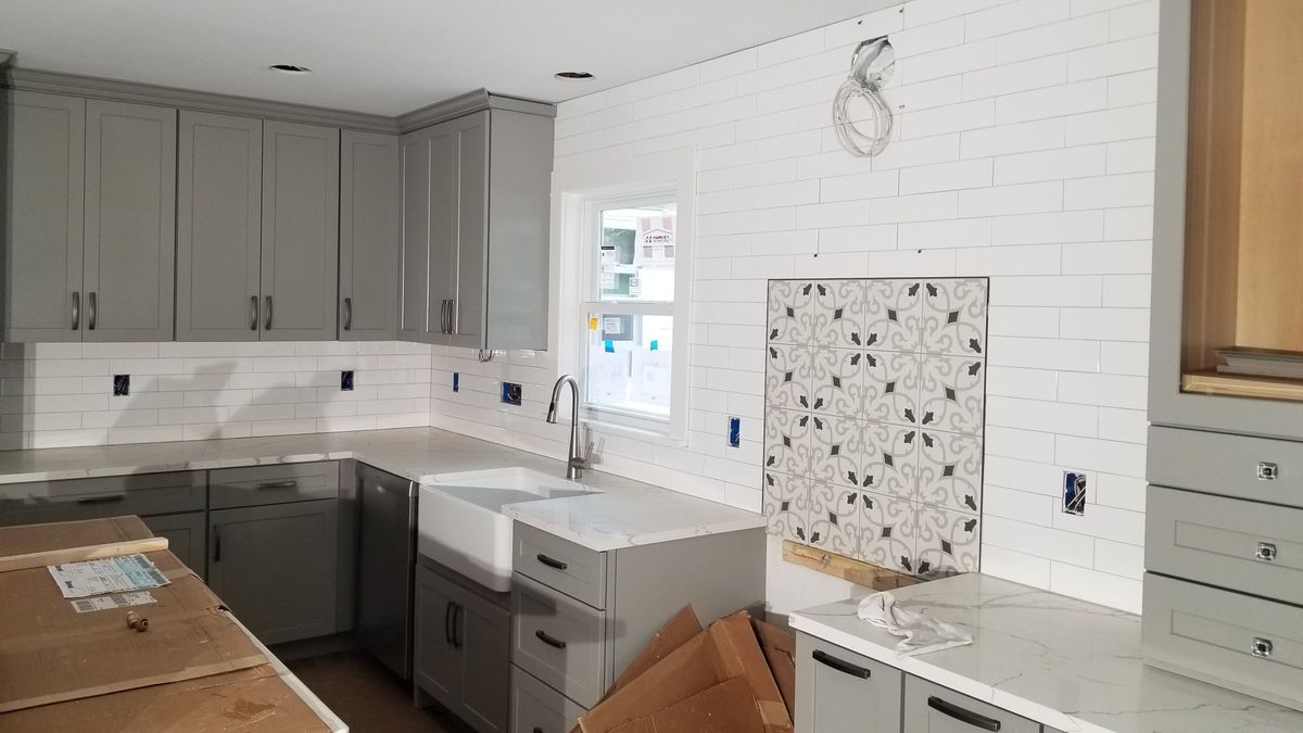 Kitchen Counter Tiling for Proper Fix Tiling & Handyman Services in Orefield, PA