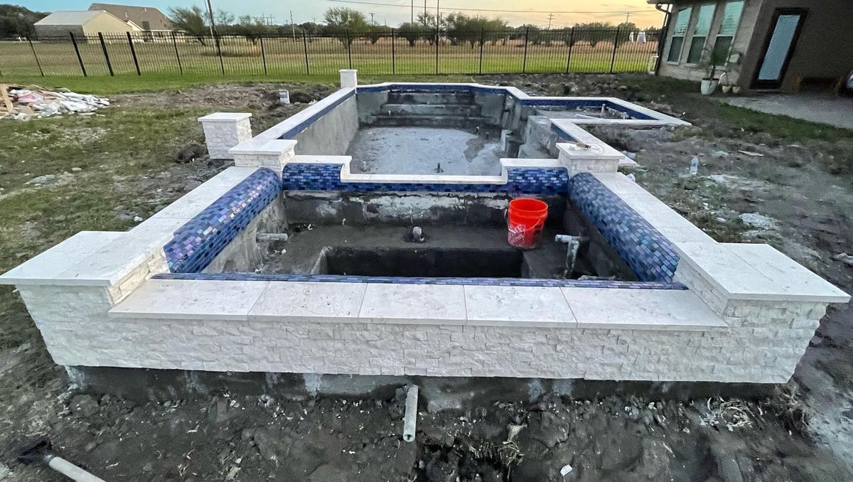 Pool Coping for J & P Construction in Houston, TX
