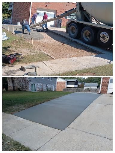 Concrete Driveway Installation for OBH Concrete LLC in Lusby, MD