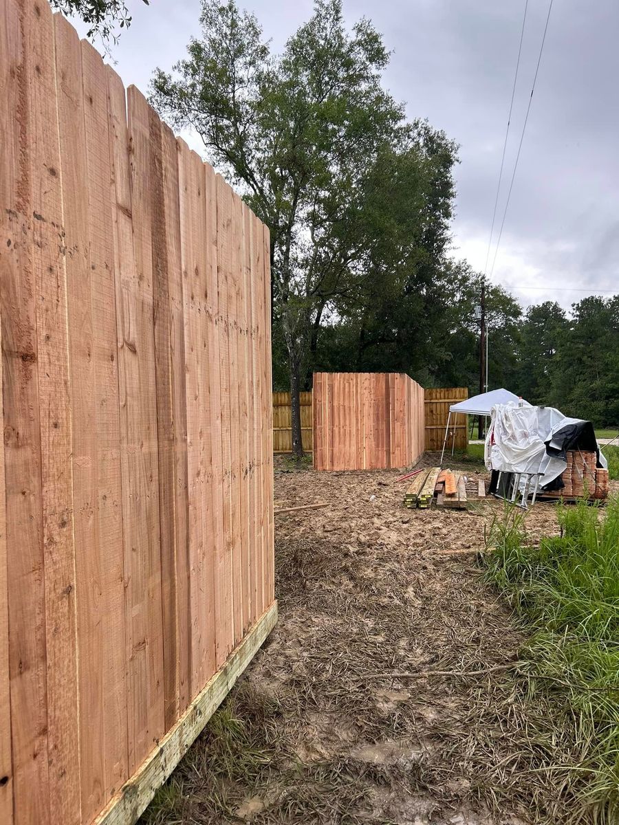 Privacy Walls for JR’s Construction and Fencing in Liberty, TX