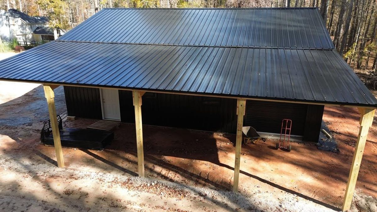 Pole Barn Construction for A Carpenter's Son in Williamson, GA