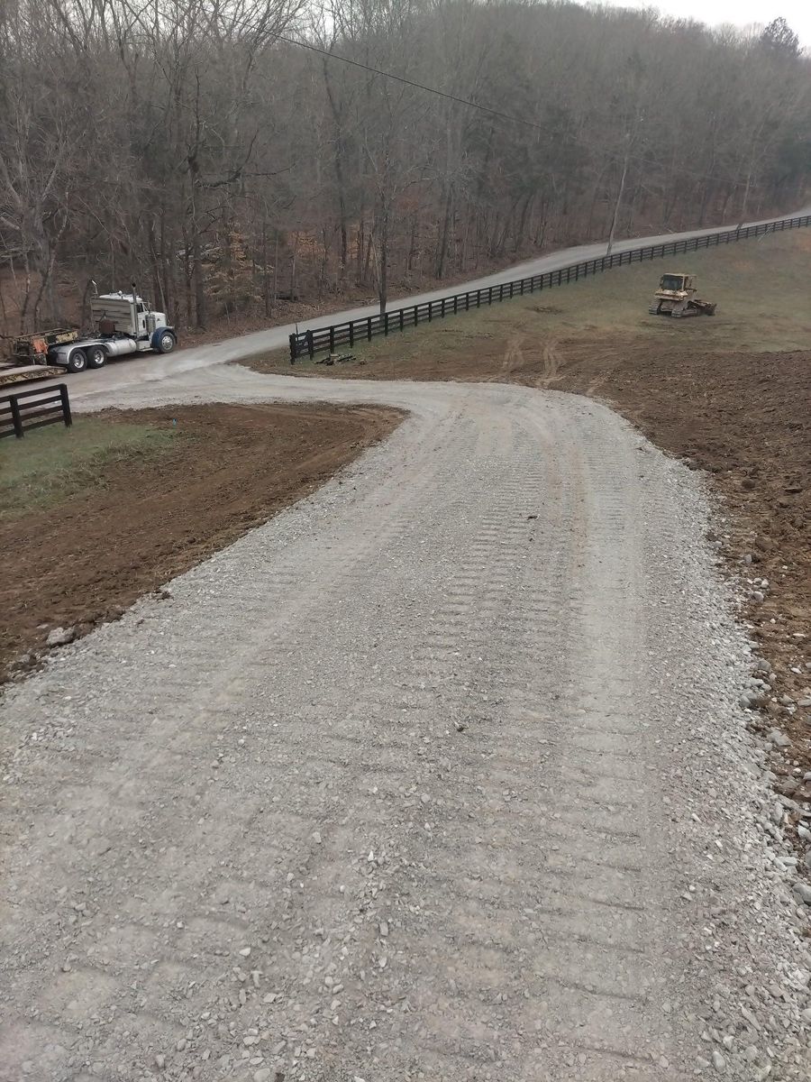 Roadbeds for King of Dirt in Cornersville, TN