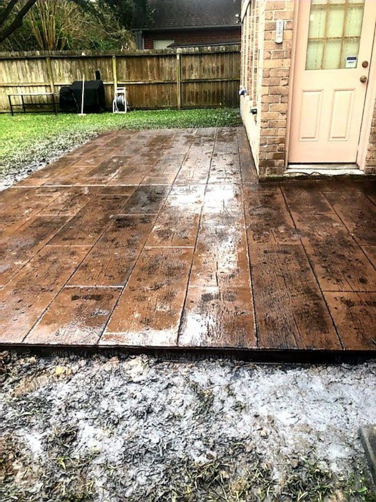 Stamped Concrete Installation for Mascorro Concrete in Houston, TX