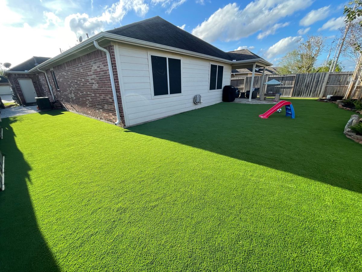 Artificial Turf Installation for Full Armor Landscapes in League City, TX