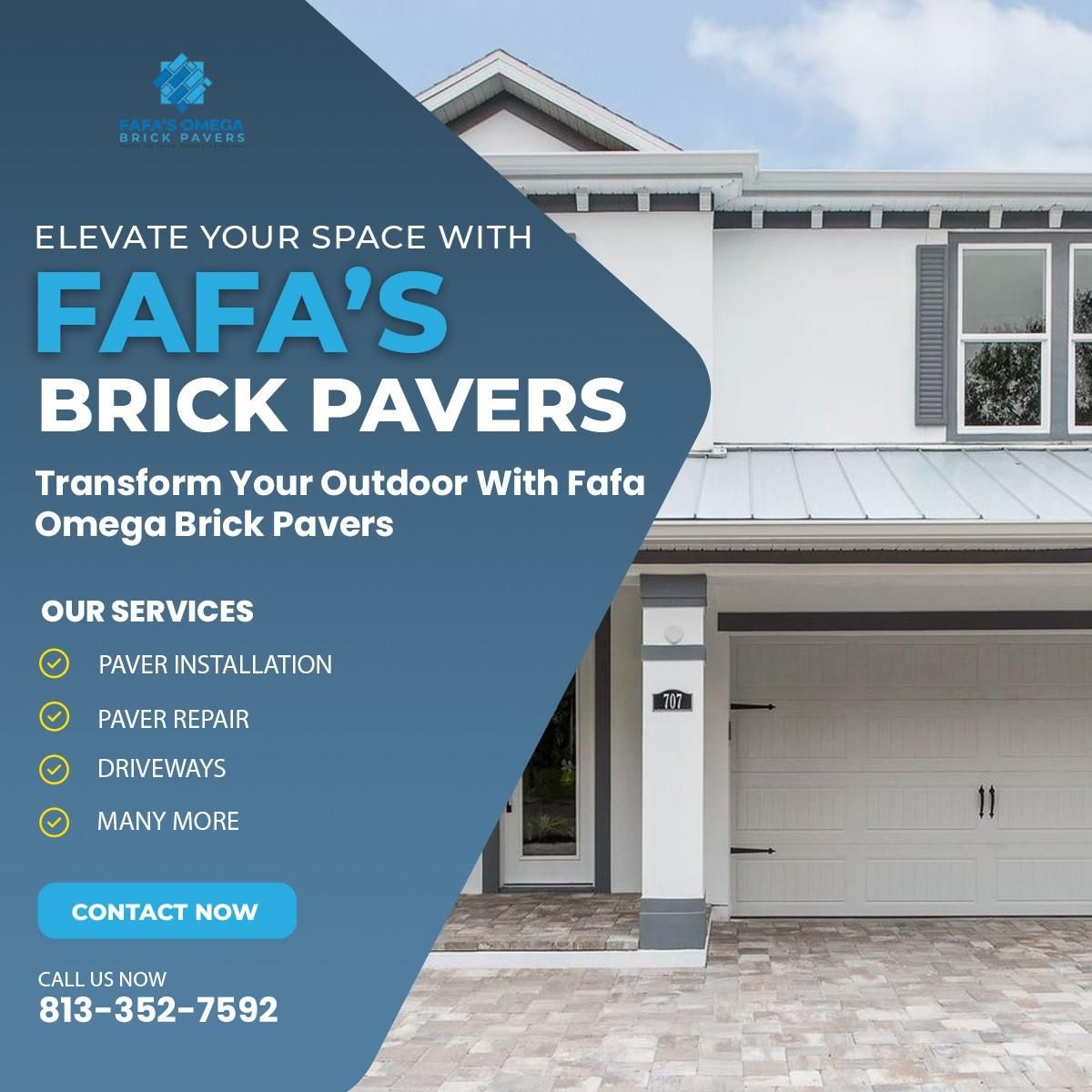 Paver Walkways  for Fafa's Omega Brick Pavers in Lakeland, FL
