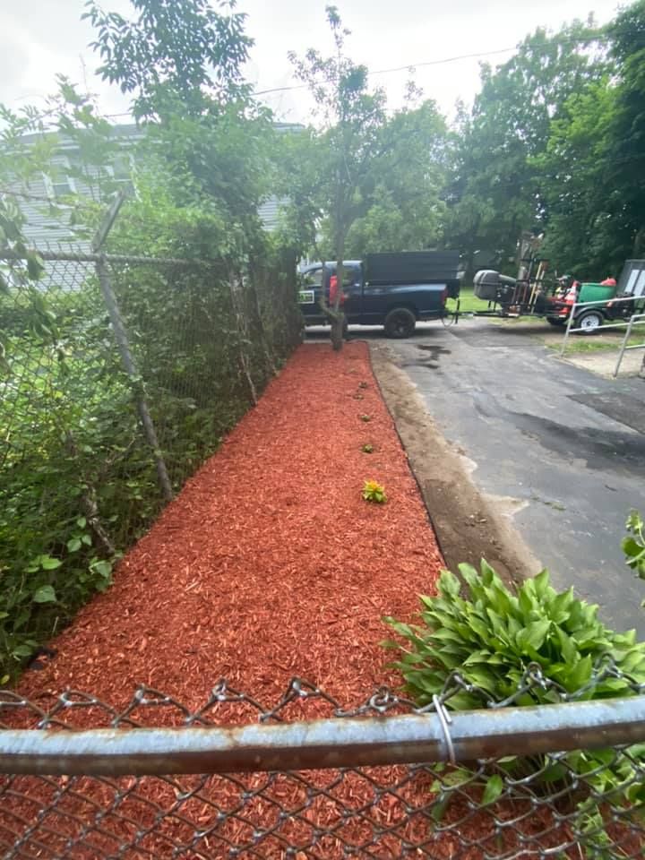 Mulch Installation for Wilson’s Landscape Services LLC in West Bridgewater, MA