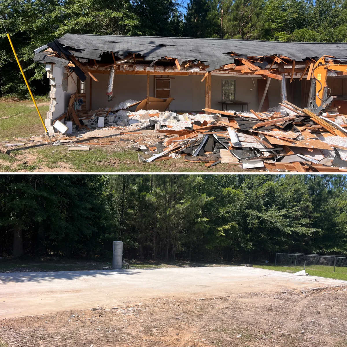 Demolition for Coursey Construction in Metter, GA