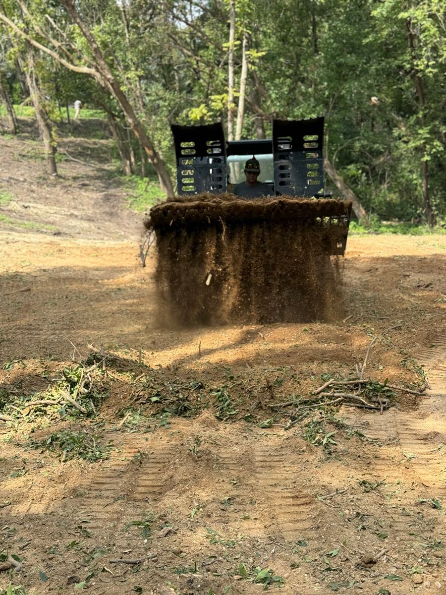 Land clearing for NXT LVL Excavating in New London, MN