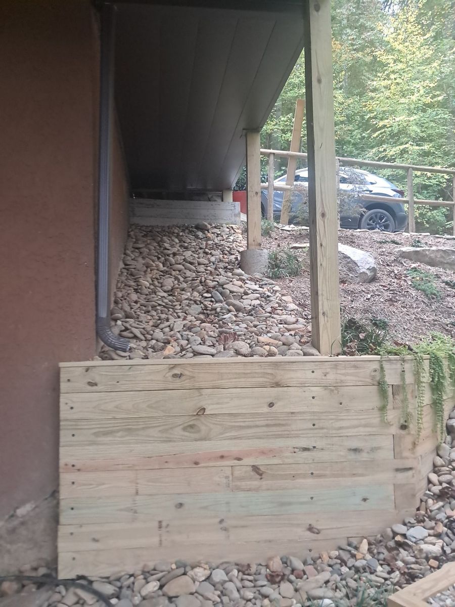 Retaining Wall Construction for Rescue Construction LLC in Marietta, SC