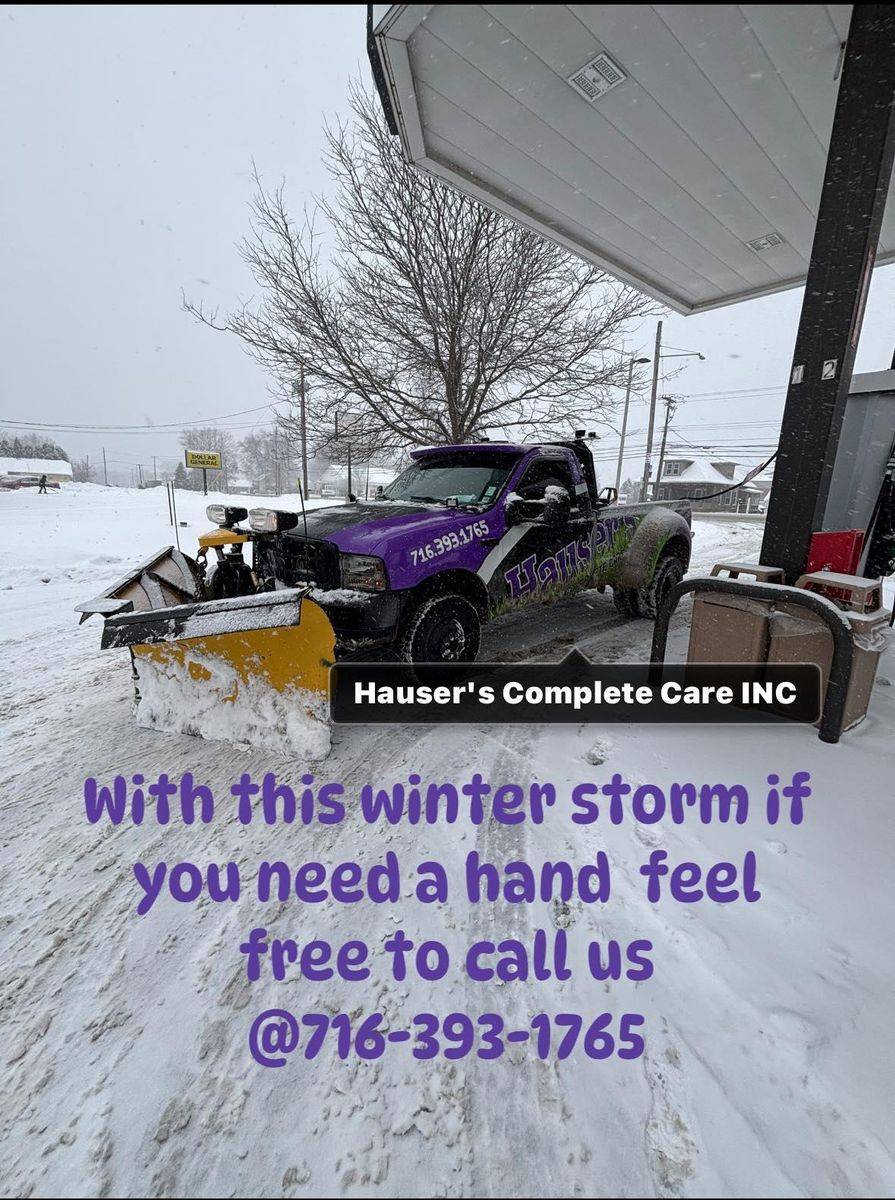 Commercial & Residential Snowplowing for Hauser's Complete Care INC in Lancaster, NY