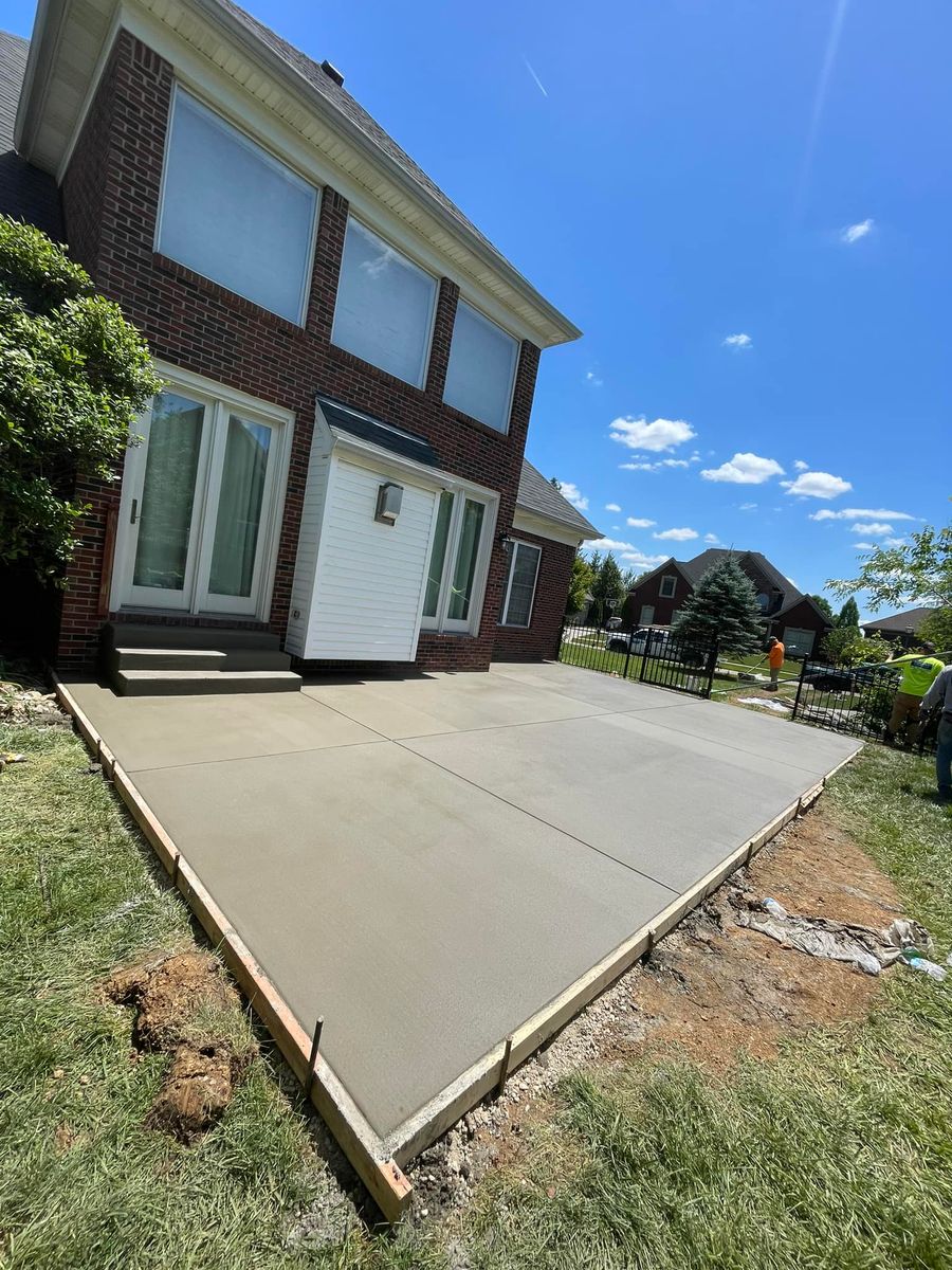 Patio Design & Installation for Buckel Concrete in Clarksville, IN