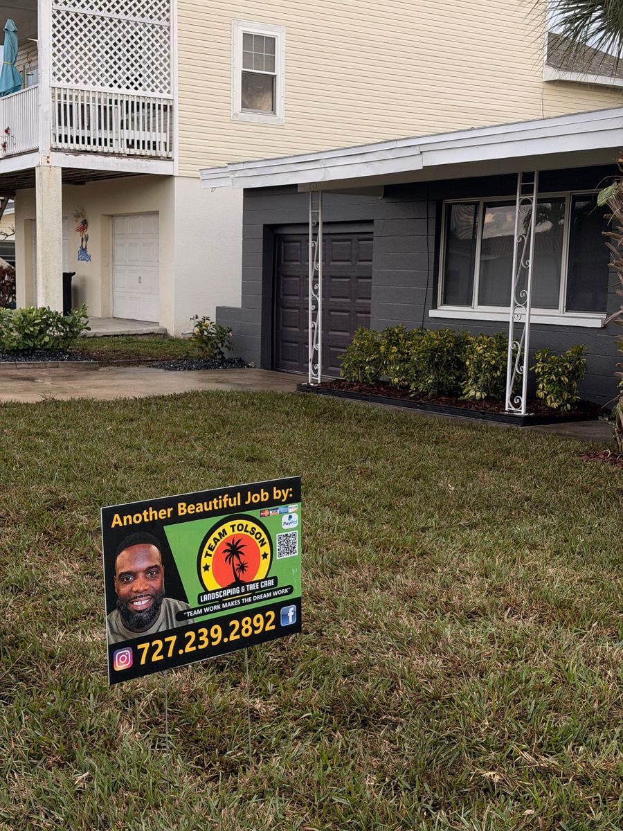 Sod Installs for Team Tolson Landscape in Tampa Bay, FL