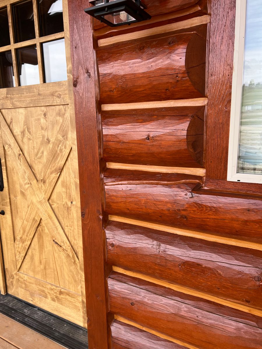 Staining for True Blue Logworks LLC in Corvallis, MT