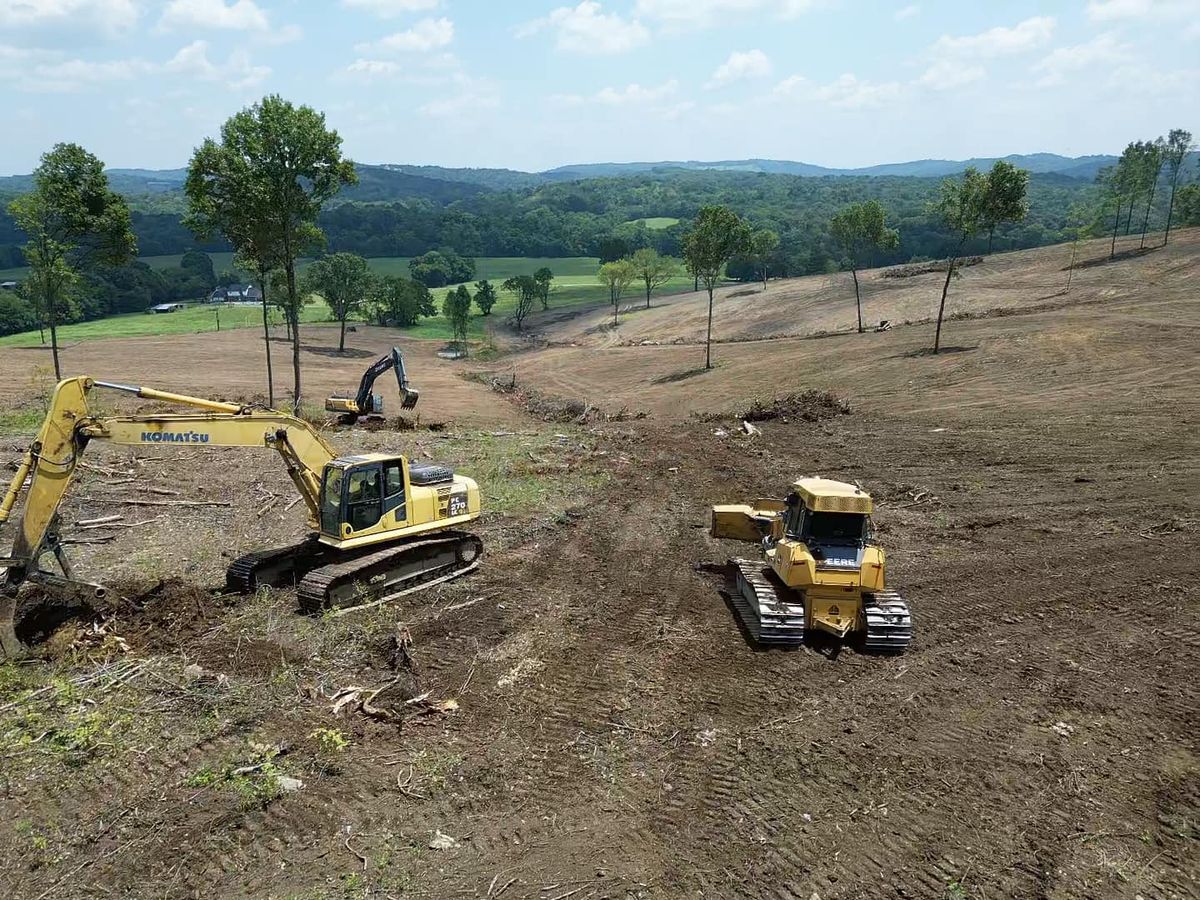 Land Grading for Berzett Excavating in Fayetteville, TN