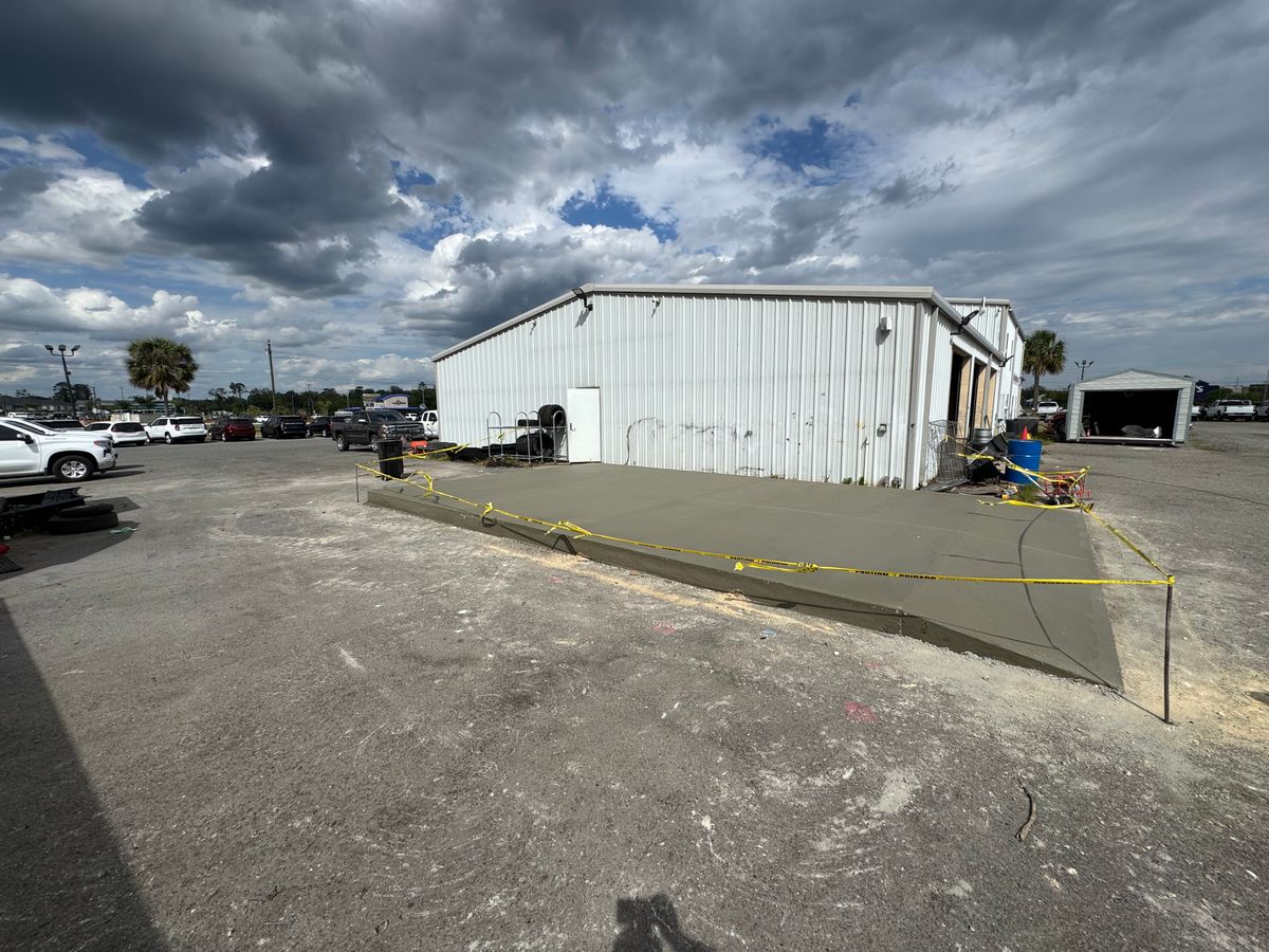 Concrete Slab Construction for Cameron Enterprises in Live Oak, FL