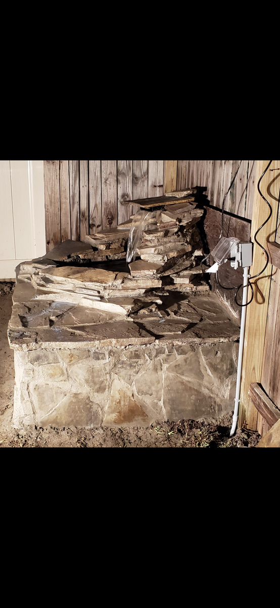 Water Feature Installation for Sparkling City Outdoor Designs in Corpus Christi, TX