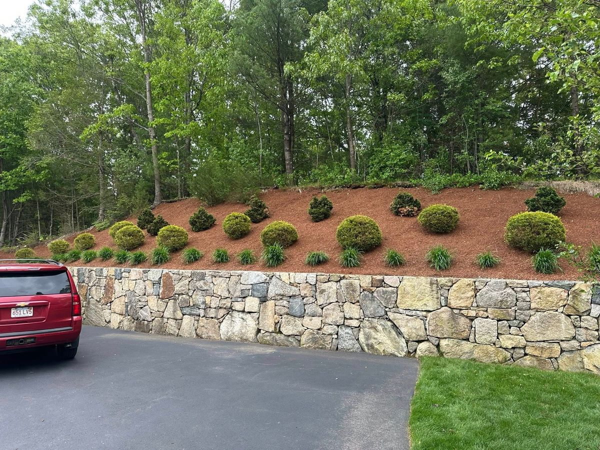 Retaining Wall Construction for Shawn's Landscaping in Mendon, MA
