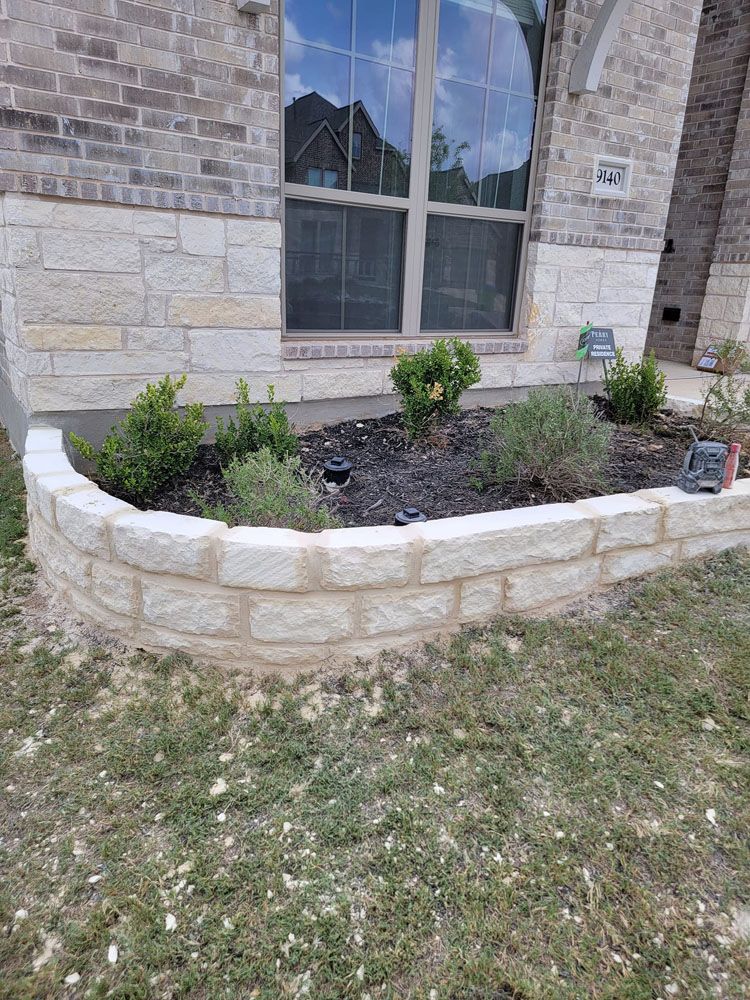 Landscape Flowerbeds for Delarosa Masonry in San Antonio, TX