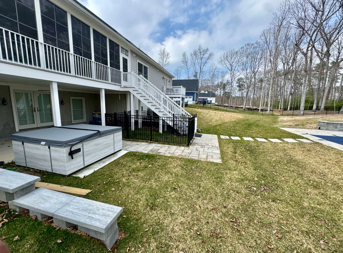 Fence installation for Solid Ground Outdoor Living Solutions in Seaford, DE