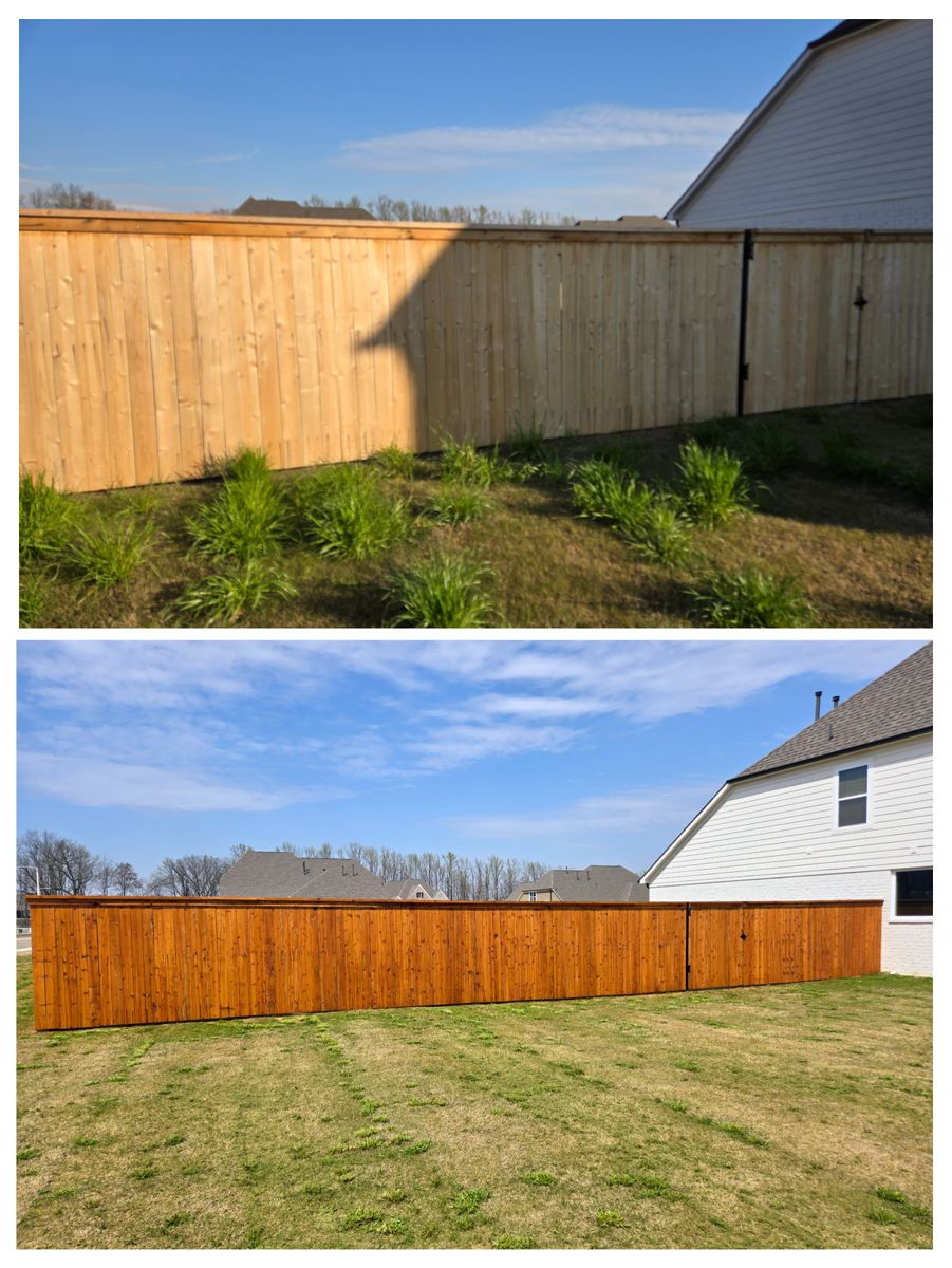 Fence Staining for Patriot Fence  in Oakland, TN