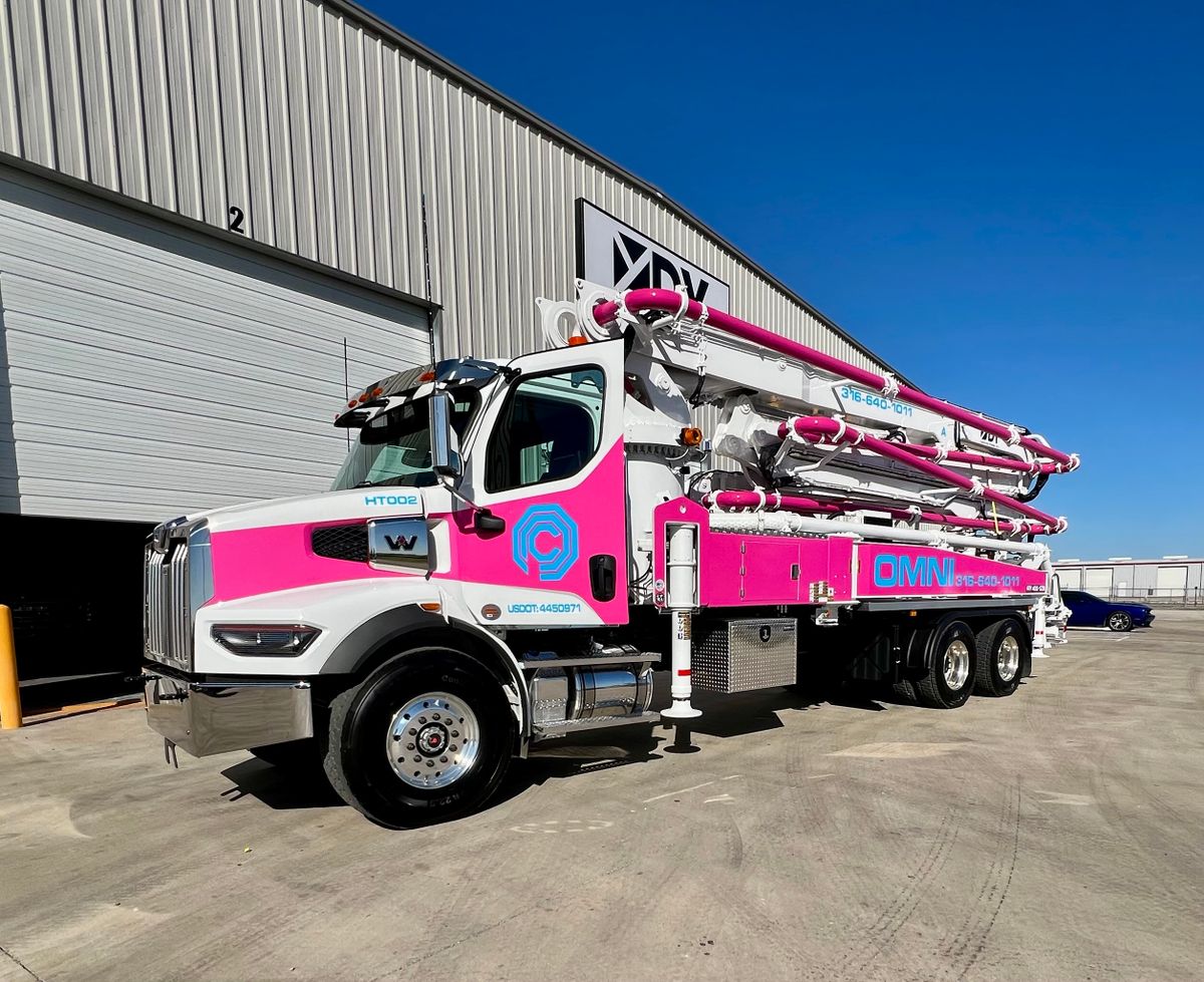 Commercial Concrete Pumping for Omni Construction Product in Wichita, KS