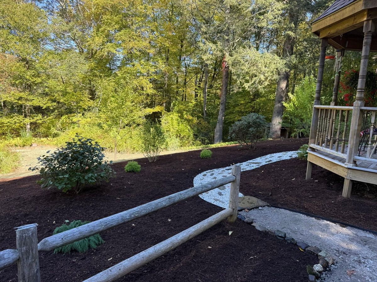 Mulch Installation for Navedo’s Lawn Care in Putnam, CT
