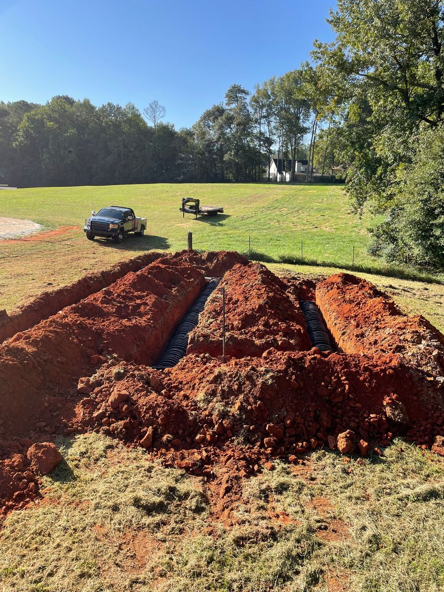 Septic Tank Installation for New Horizon Environmental Services in Dawsonville, GA