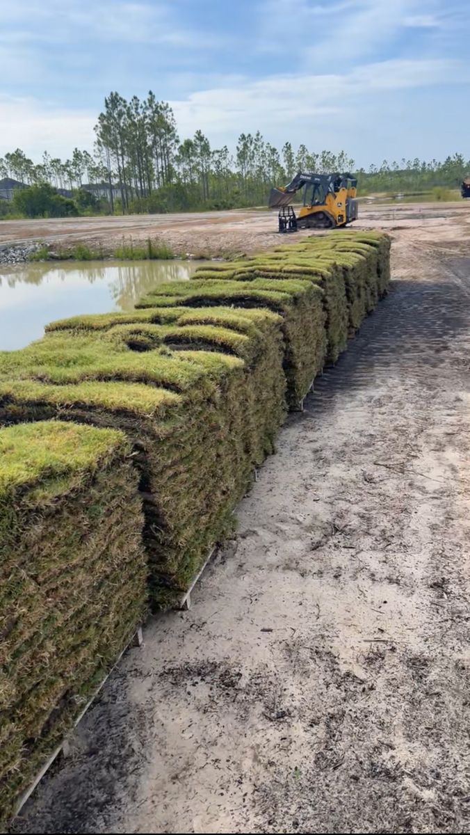 Sod Installation for Brandon Woodard’s Lawncare in Ludowici, GA