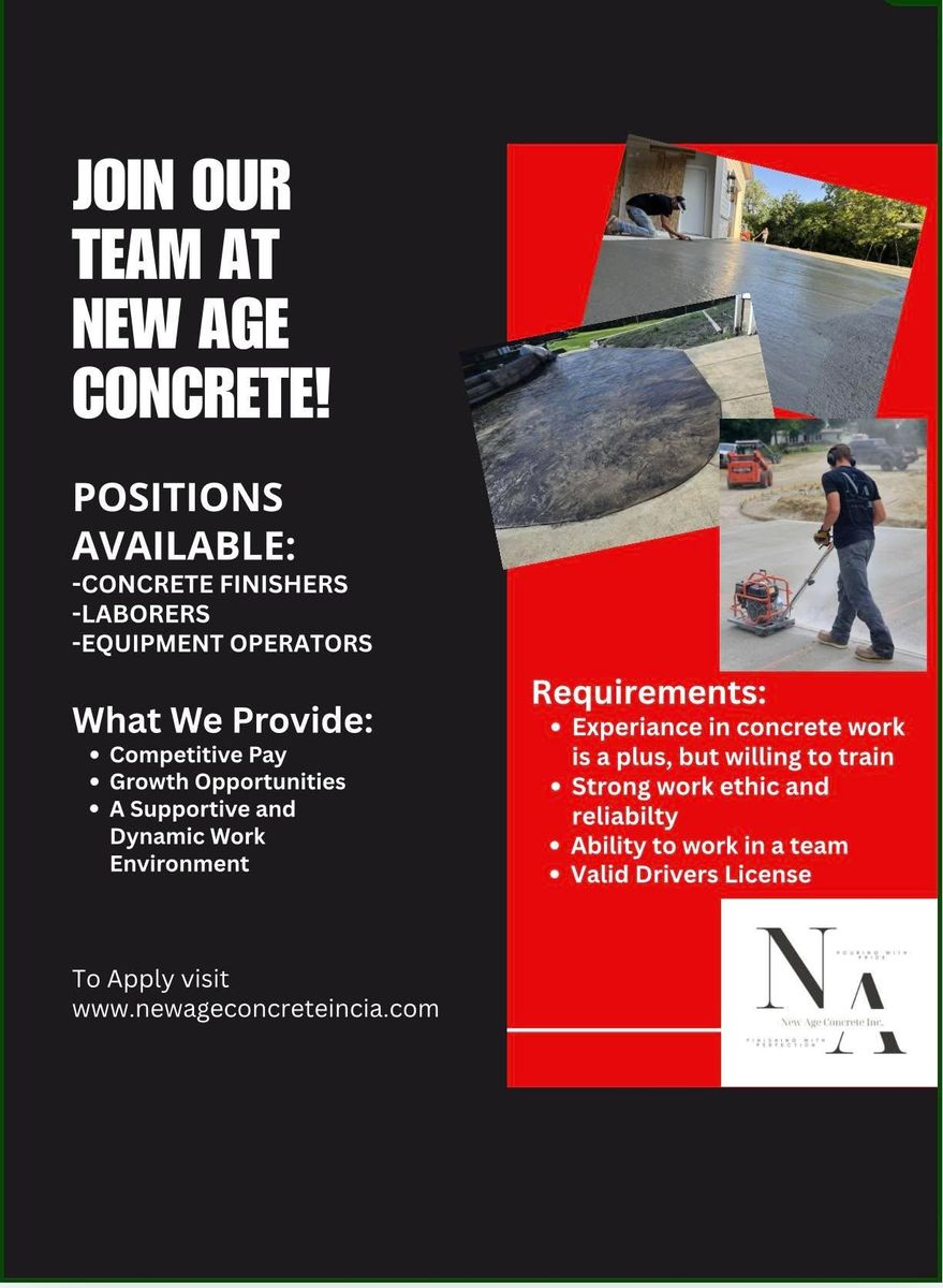 Concrete Slab Construction for New Age Concrete in Perry, IA