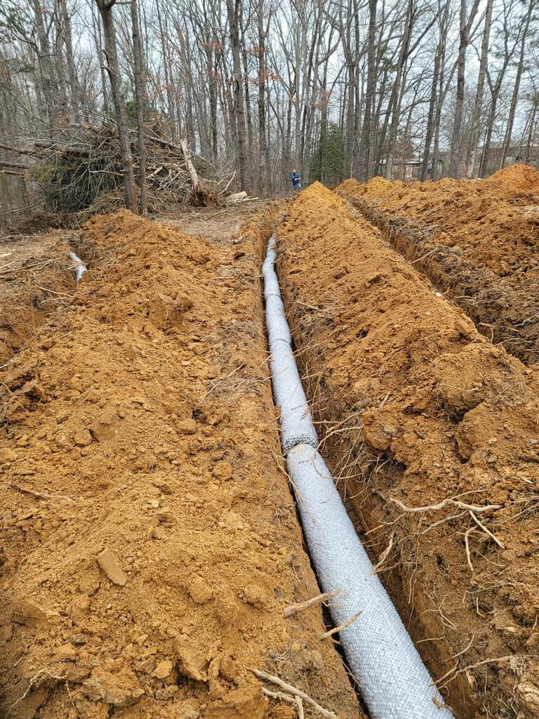 Trenching & Drainage Systems for West TN Dirt Works in Lexington, TN