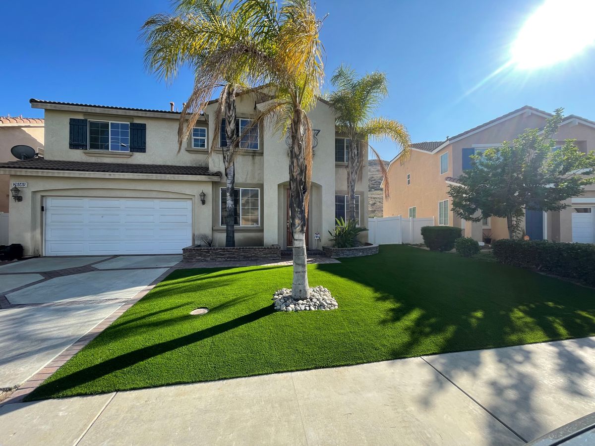 Artificial Turf Installation for Aidan Jade Landscaping in Riverside County, CA