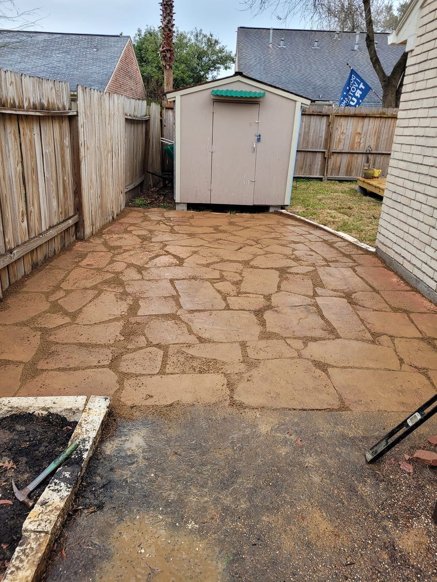 Patio Design & Construction for DJM Ground Services in Tomball, TX